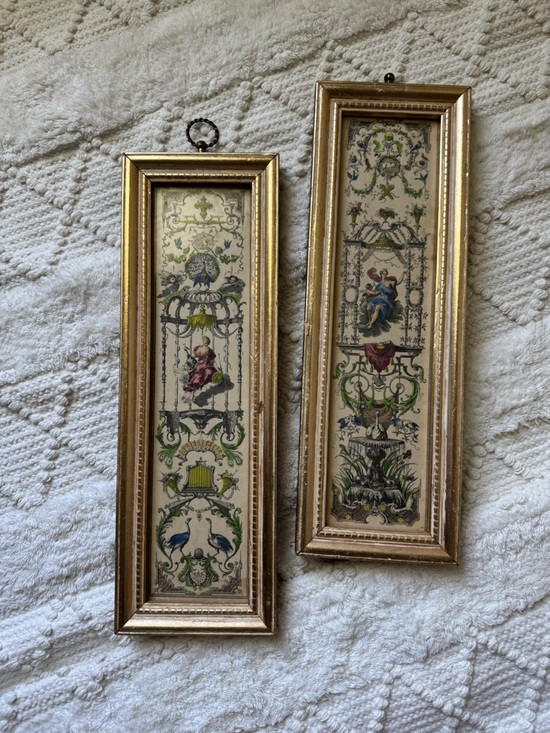 Other - Windsor Mode by ILLINOIS MLDG. CO, Chicago - Vintage Framed Art Print Pair